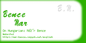 bence mar business card